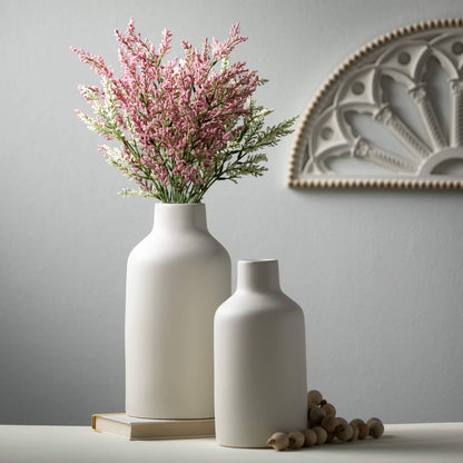 LARGE MATTE IVORY BOTTLE VASE