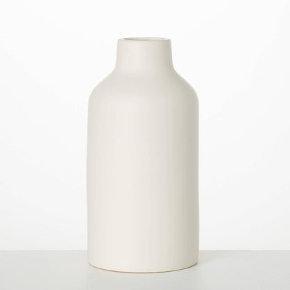 LARGE MATTE IVORY BOTTLE VASE